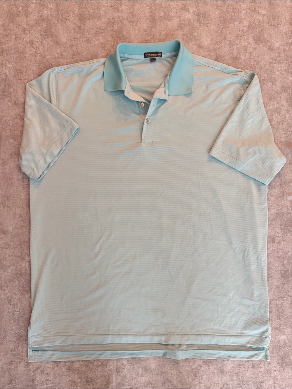 Peter Millar Light Blue Short-Sleeve Polo